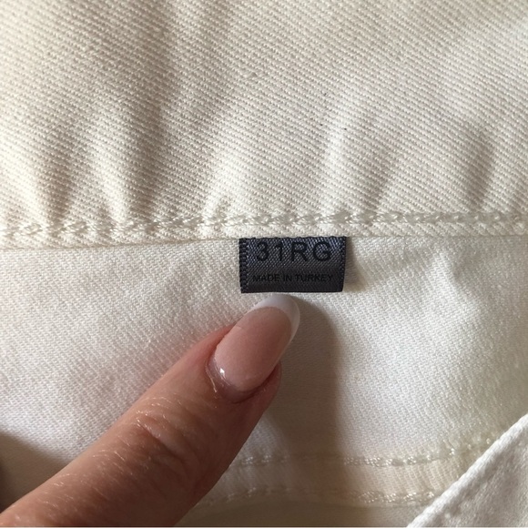 NWT John Varvatos china white cream jeans straight to taper size 31Re also 32Reg - Picture 6 of 11